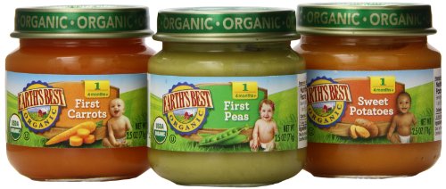 Earth’s Best Organic My First Veggies Baby Food Starter Pack, 12 Jars