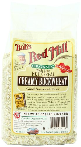 Bob’s Red Mill Organic Whole Grain Creamy Buckwheat Hot Cereal, 18-Ounce Bags (Pack of 4)