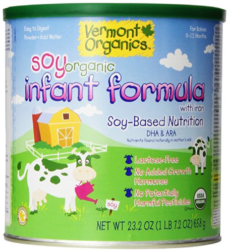 Vermont Organics Soy-Based Organic Infant Formula with Iron, 23.2 oz. cans (pack of 4)