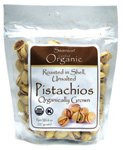 Organic Pistachios Roasted & Unsalted 8 oz (227 grams) Pkg