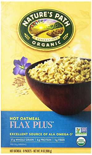Nature’s Path Organic Instant Hot Oatmeal Pouch Flax Plus, 8-Count Boxes (Pack of 6)