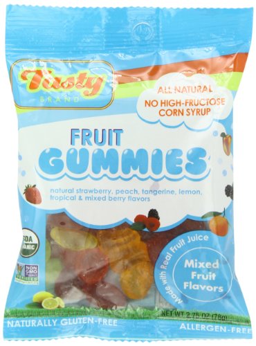 Tasty Brand Organic Fruit Snacks, Mixed Fruit Flavors, 2.75-Ounce Bags (Pack of 12)
