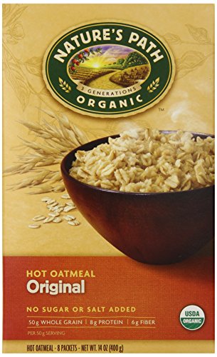 Nature’s Path Organic Instant Hot Oatmeal Pouch Original, 14-Ounce Box (Pack of 6)