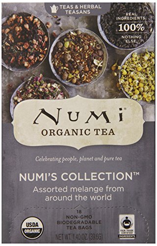 Numi Organic Tea Numi’s Collection, Assorted Full Leaf Tea and Teasan, 18-Count Tea Bag