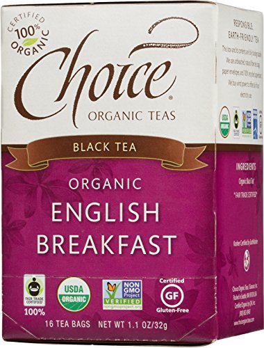 Choice Organic English Breakfast Tea, 1.1 Ounces 16 Count Box