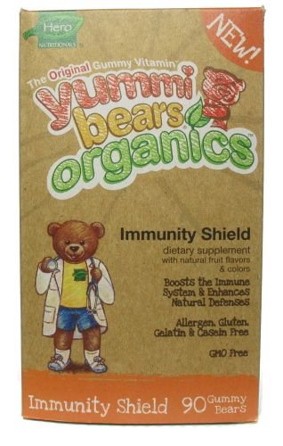 Organic Yummi Bears Immunity Shield – 90 ct,(Hero Nutritional Products)
