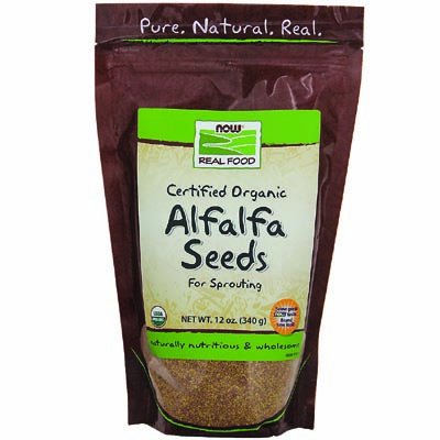 NOW Foods Real Food Certified Organic Alfalfa Seeds — 12 oz