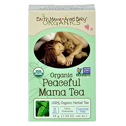 Earth Mama Angel Baby Organic Peaceful Mama Tea, 16 Teabags/Box  (Pack of 3)