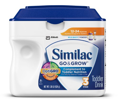 Similac Go & Grow Stage 3, Milk Based Toddler Drink with Iron, Powder, 22 Ounces (Pack of 6) (Packaging May Vary)