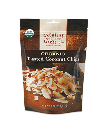 Creative Snacks Organic Toasted Coconut Chips, 3 Ounce