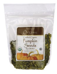 Certified Organic Pumpkin Seeds 12 oz (340 grams) Pkg
