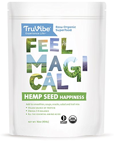 TruVibe 100% Organic Raw Hemp Seeds (16 Ounce)