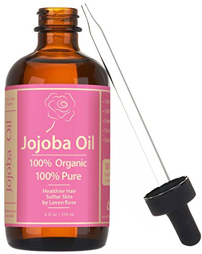 Jojoba Oil, Organic, 100% Pure Cold Pressed Unrefined, Made in the USA Revitalizes Hair and Gives Skin a Radiant and Youthful Look, Great for Lips, Cuticles, Stretch Marks, Beard, Leaving You Vibrant. Similar to Argan Oil, but Without the Smell, in a 4 oz Dark Amber Bottle, and Glass Eye Dropper for Easy Application