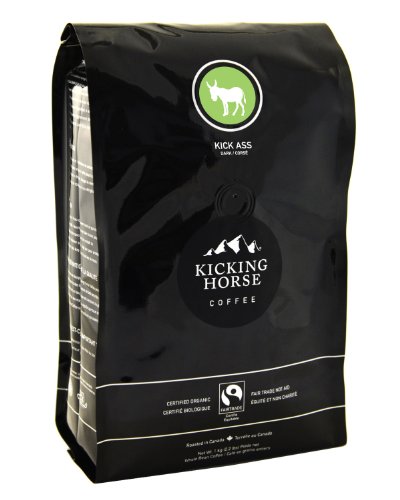 Kicking Horse Whole Bean Coffee, Kick Ass Dark Roast, 2.2-Pound Pouch