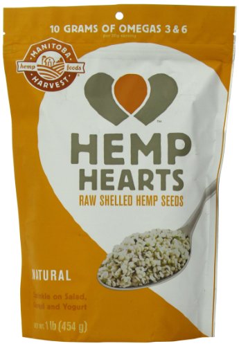 Manitoba Harvest Hemp Hearts Raw Shelled Hemp Seeds, natural flavor, 1 Pound.