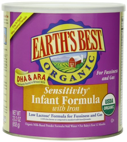 Earth’s Best Organic Sensitivity Infant Formula with Iron, 23.2 Ounce