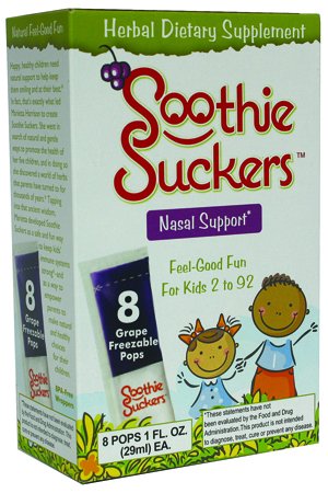 Soothie Suckers Nasal Support Freezable Ice Pops, Herbal Supplements for Children Ages 2 – 92