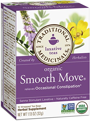 Traditional Medicinals Organic Smooth Move, 16-Count Boxes (Pack of 6)