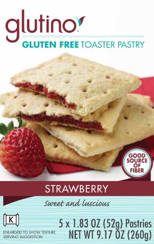 Glutino Gluten Free Toaster Pastry, Strawberry, 1.83 oz. 5 Count