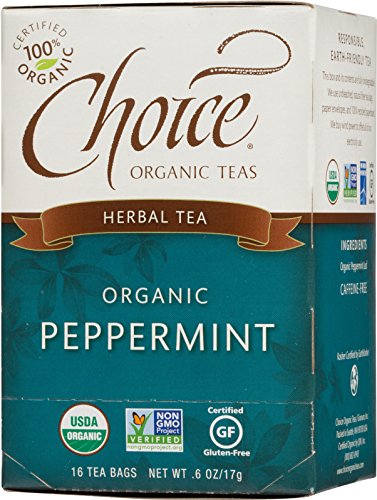 Choice Organic Peppermint Herb Tea, 16 Count Box