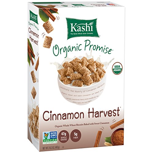 Kashi Organic Promise Cereal, Cinnamon Harvest Whole Wheat Biscuits, 16.3 Ounce
