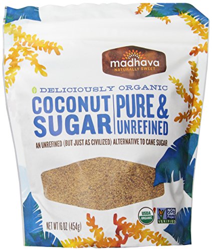 Madhava Organic Coconut Sugar 16-Ounce (Pack of 6)