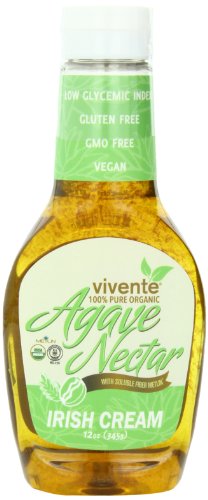Vivente Organic Agave Nectar with Fiber, Irish Cream Flavored, 12.17 Ounce
