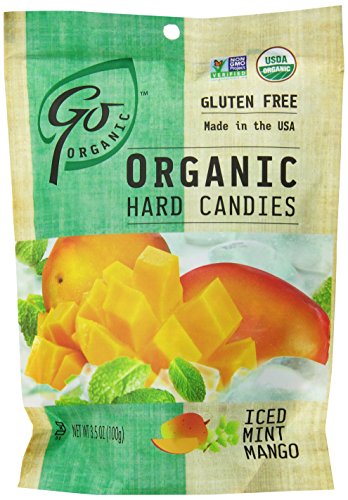 Go Naturally Organic Hard Candy Iced Mint Mango, 3.5-Ounce (Pack of 6)
