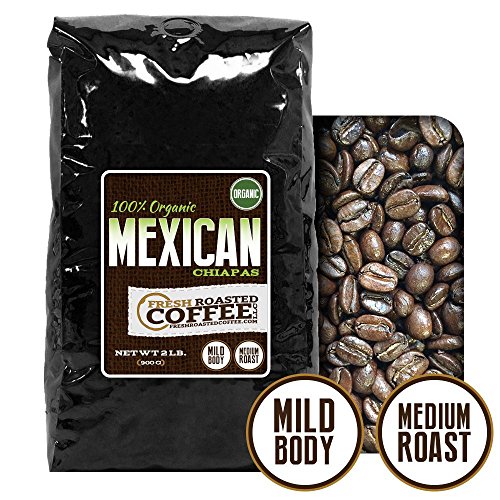 Mexican Chiapas Organic Coffeee, Whole Bean, Fresh Roasted Coffee LLC (2 lb.)