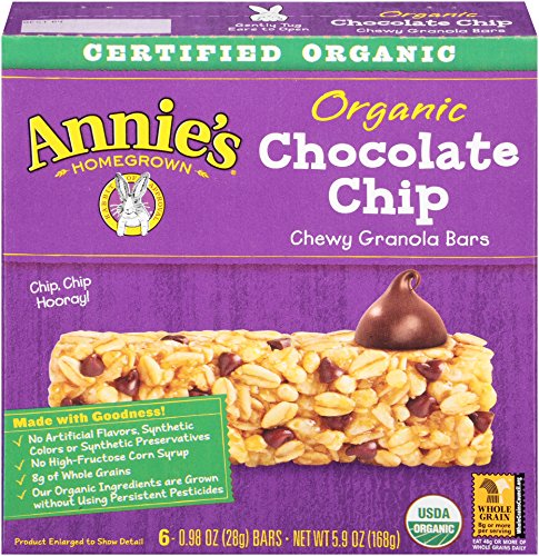 Annie’s Organic , Chocolate Chip, 0.98-Ounce Bars, 6 count, (pack of 4)