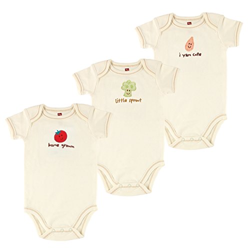 Touched By Nature Organic Short Sleeved Bodysuit 3-Pack, Tomato, 6-9 Months
