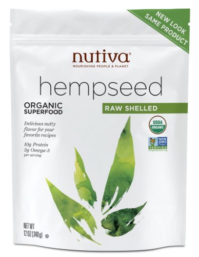 Nutiva Organic Shelled Hemp Seed, 12-oz. Pouches (Count of 2)