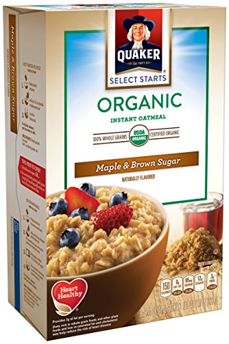 Quaker Organic Oatmeal, Maple Brown Sugar, 11.5 Ounce