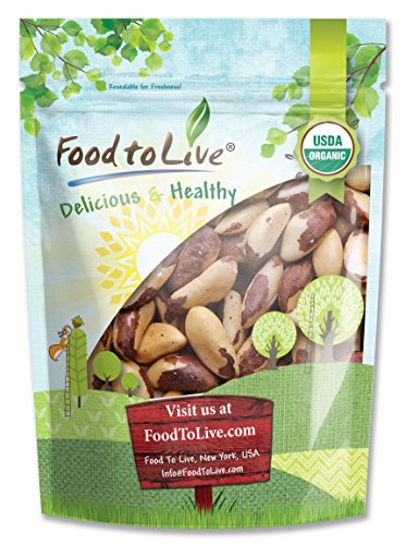 Food To Live ® Organic Brazil Nuts (Raw, No Shell) (1 Pound)