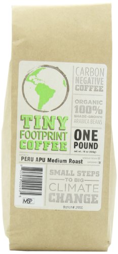 Tiny Footprint Organic Peru APU Medium Roast Coffee, Ground, 1 Pound