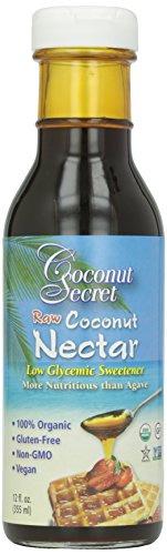 Coconut Secret Organic Raw Coconut Nectar Low Glycemic Sweetener – 12 oz