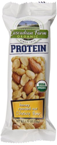 Cascadian Farm Snacks Organic Nut Protein Chewy Bars, Honey Roasted, 8.85 Ounce