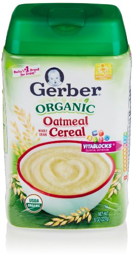 Gerber Baby Cereal, Organic Oatmeal, 8 Oz