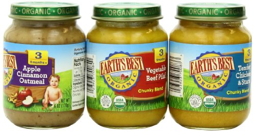 Earth’s Best Organic Stage 3, Junior Best Sellers Variety Pack, 12 Count, 6 Ounce Jars