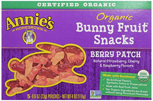 Annie’s Homegrown Organice Bunny Fruit Snacks, Berry Patch, 4 Oz Box