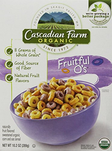 Cascadian Farm Cereal Organic Cereal, Fruitful O’s, 10.2 Ounce