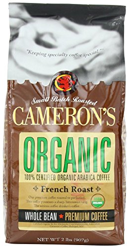 Cameron’s Organic French Roast Whole Bean Coffee, 32-Ounce Bag