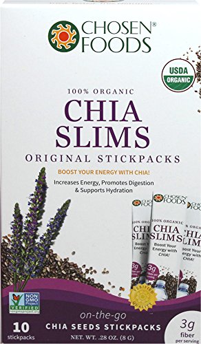 Chosen Foods Organic Chia Slims Stickpacks-10 Packets
