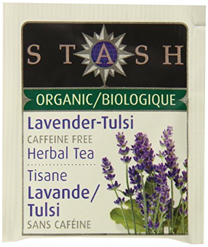 Stash Tea Organic Herbal Tea Bags in Foil, Lavender Tulsi, 100 Count