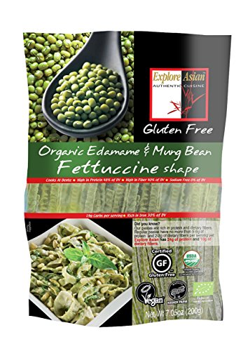 Explore Asian 100% Organic Gluten Free Mung Bean Fettuccini 200g (Pack of 5)