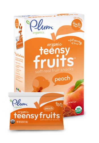 Plum Organics Teensy Fruits, Peach, 1.75 Ounce (Pack of 8)