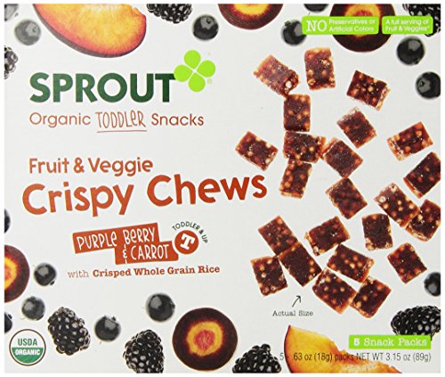 Sprout Crispy Fruit and Veggie Chews, Purple Berry and Carrot, 3.15 Ounce