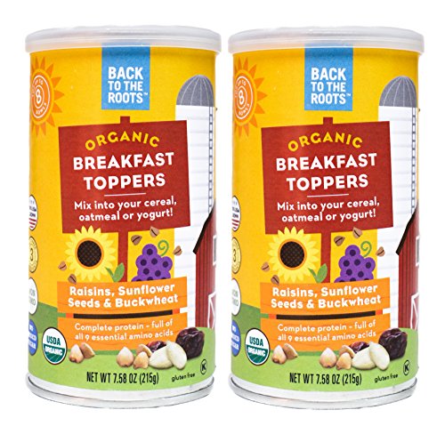 Back to the Roots Organic Breakfast Toppers Raisins, Sunflower Seeds and Buckwheat, 15.16 Ounce