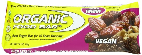 Organic Food Bar, Vegan 68 Gram Bars (Pack of 12)