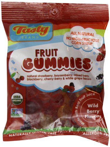Tasty Brand Organic Fruit Snacks, Wild Berry, 2.75-ounce Bags (Pack of 12)